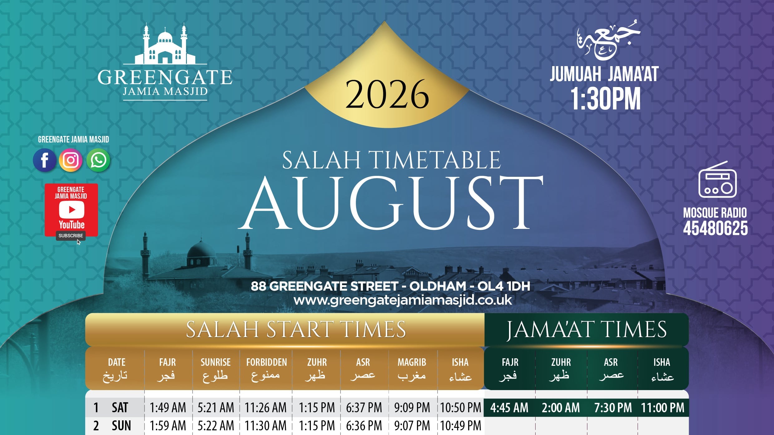 Timetable