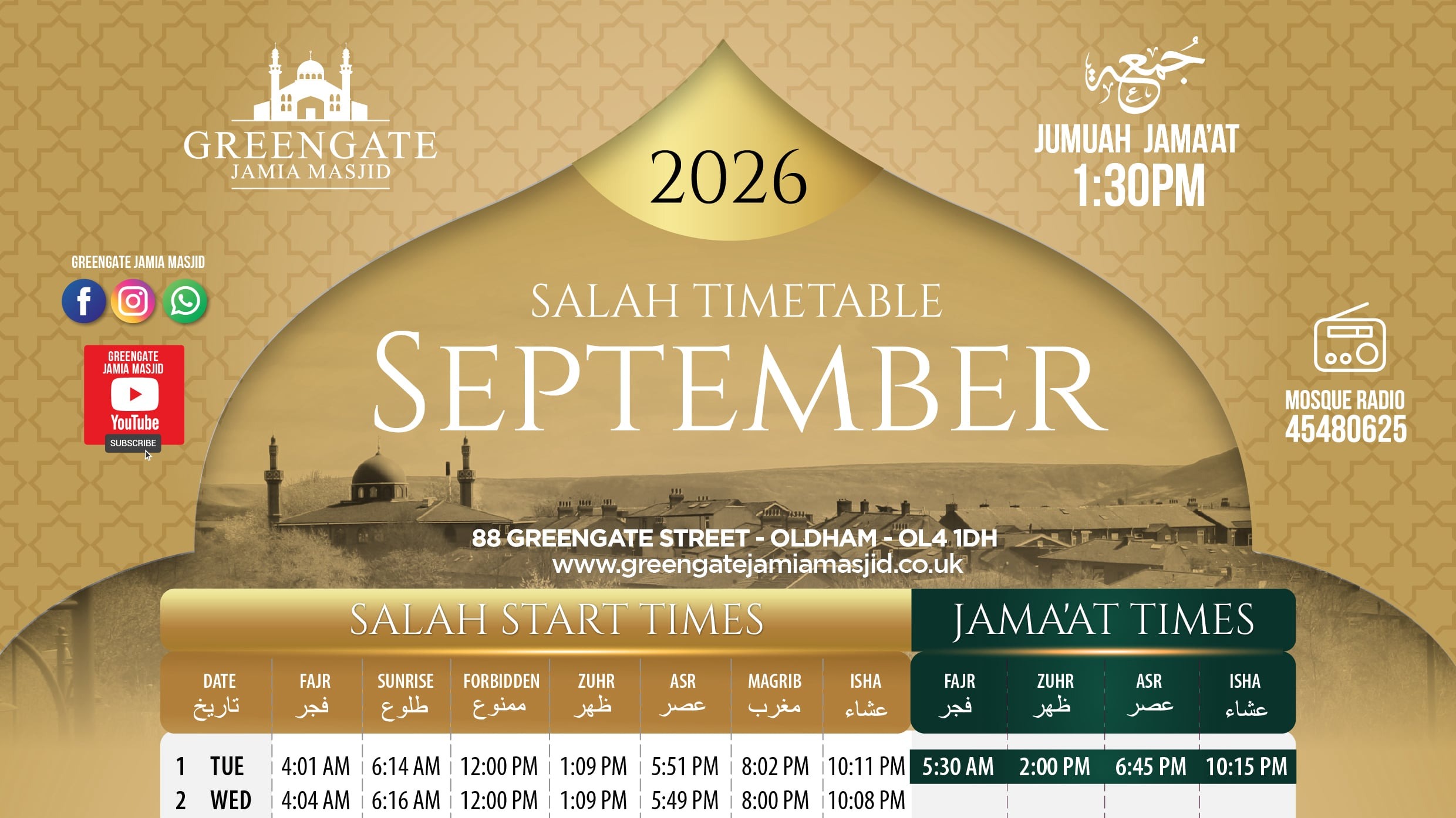 Timetable